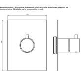 Concealed, metal shower faucet with one handle Etriche