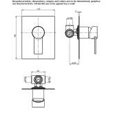 Concealed shower faucet with one handle Etriche