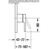 Concealed shower faucet with one handle Thiene