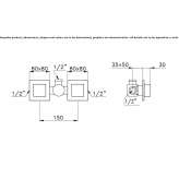 2-hole shower tap Dural