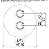 Concealed thermostatic stainless steel shower faucet with diverter Demonte