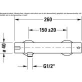 External thermostatic shower faucet Niel