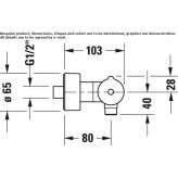 External thermostatic shower faucet Thiene