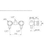 2-hole shower tap Metes