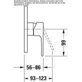 Concealed shower faucet Jalisco