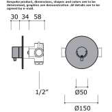 Thermostatic stainless steel shower faucet Barkaroe