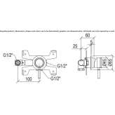 Single-lever stainless steel shower faucet Demonte