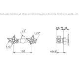 2-hole shower faucet with plate Putyla