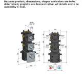 3-hole thermostatic concealed shower mixer Tomra