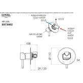 Concealed single lever shower mixer made of stainless steel Voivozi