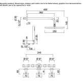 Shower tap with diverter and shower hand Lyford