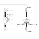 3-hole shower tap with individual rosettes Gora