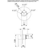 Single-lever shower mixer with plate Paignton