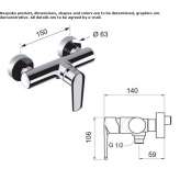 External single-lever shower faucet Raning