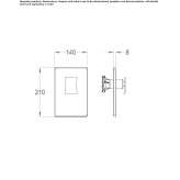 Single-lever shower mixer with plate Stoob