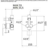 Shower faucet with switch Lemgo