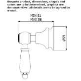 3-hole, concealed shower faucet Ancone