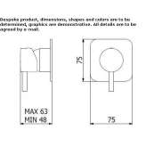 Concealed shower faucet with one handle Sidmouth