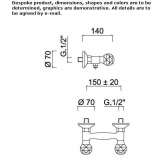 2-hole shower tap Magor