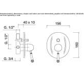 Shower faucet with switch Fogliano