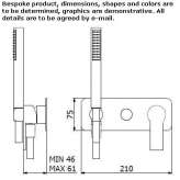 Shower faucet with a hand shower Calcena