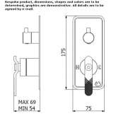 Concealed shower faucet with a switch Rognes