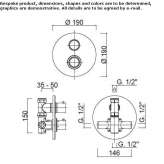 Shower tap with plate Passons