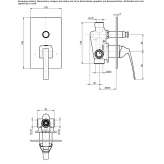 Concealed shower faucet with a switch Garons