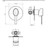 Concealed shower faucet with one handle Carlyle