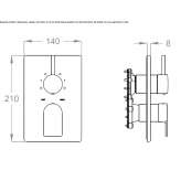 2-hole outdoor brass shower faucet Rusko