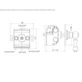 Bateria natryskowa termostatyczna 1-otworowa Lytle