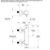 2-otworowa bateria prysznicowa Claix