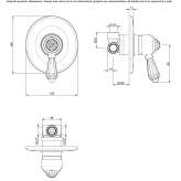 Concealed shower faucet with one handle Loche