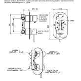 Concealed brass shower faucet with single handle and diverter Tocina