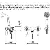 Shower faucet with a hand shower Ancone