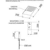 Outdoor shower set with hand shower Odra