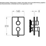 2-hole shower faucet with diverter Osychky