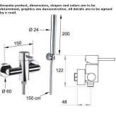 Outdoor single-lever shower mixer with hand shower Masca