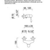 Single-lever shower faucet Wanchaq