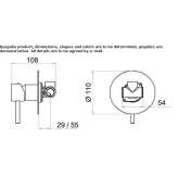 1-hole stainless steel shower faucet Pedasi