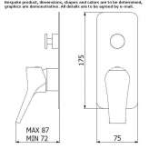 Shower faucet with switch Wallaroo