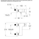 2-hole single lever shower faucet Claix