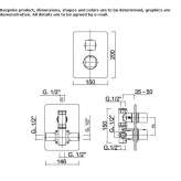 Shower tap with plate Sarandi