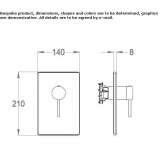 Shower tap with plate Corfu