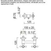 2-hole shower tap Brunete