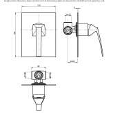 Concealed shower faucet with one handle Bichl