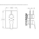 Concealed brass shower faucet with plate Hurezani