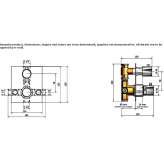 2-otworowa termostatyczna bateria prysznicowa podtynkowa Ciruena