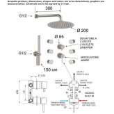 Stainless steel shower set with shower head Pedasi