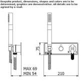 Concealed shower faucet with a shower hand Rognes